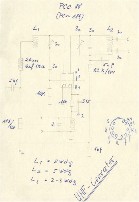 Selbstbau UHF Konverter Converter aus Österreich 1960