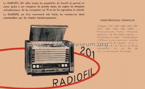 Radiofil 201; ACEC, Ateliers de (ID = 1126771) Radio