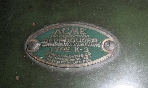 Acme Junior K-3; Acme Apparatus Co.; (ID = 1023909) Speaker-P