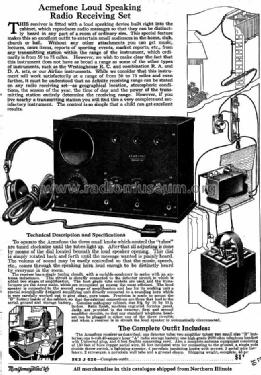 Acmefone Loudspeaker Rec. ; Acme Apparatus Co.; (ID = 947545) Radio