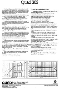 Quad 303; Quad Brand; (ID = 2985060) Ampl/Mixer