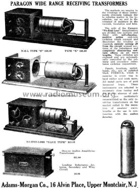 Long Wave Receiving Transformer Type L; Adams-Morgan Co. (ID = 1811114) mod-pre26