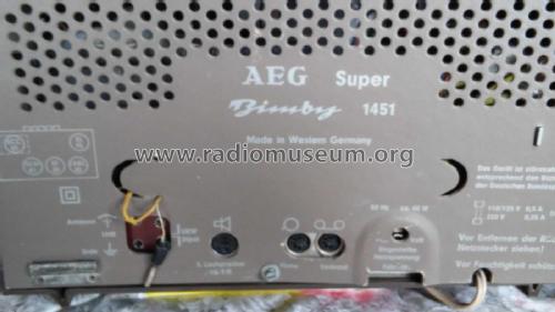 Bimby 1451; AEG Radios Allg. (ID = 1943672) Radio