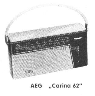 Carina 62; AEG Radios Allg. (ID = 112074) Radio