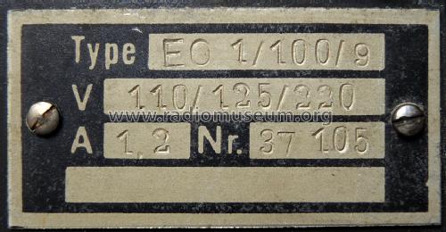 Elektronenstrahl-Oszillograph EO 1/100/9; AEG Radios Allg. (ID = 1432388) Equipment