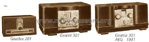 Gearet 301WT; AEG Radios Allg. (ID = 707626) Radio