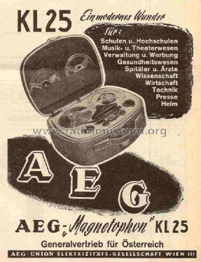Magnetophon KL25; AEG Radios Allg. (ID = 675470) R-Player