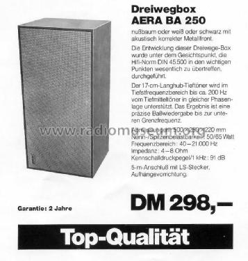 BA 250; AERA Rundfunk- und (ID = 1756268) Speaker-P
