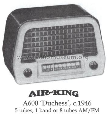 A-600 Duchess Ch= 4681; Air King Products Co (ID = 1384699) Radio