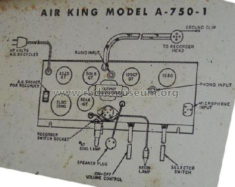 Wire Recorder A 750/1; Air King Products Co (ID = 1650239) Enrég.-R