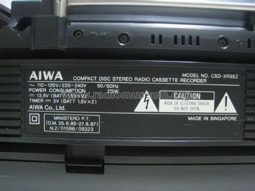 Compact Disc Stereo Radio Cassette Recorder CSD-XR55Z; Aiwa Co. Ltd.; Tokyo (ID = 2114523) Radio