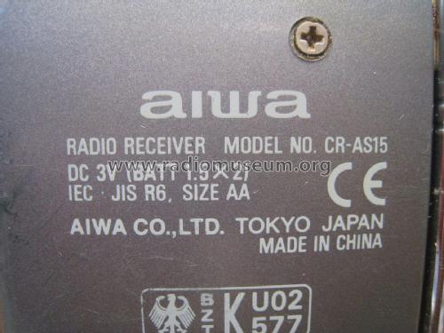 FM/AM Receiver CR-AS15; Aiwa Co. Ltd.; Tokyo (ID = 2112186) Radio