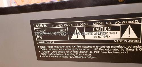 Stereo Cassette Deck AD-WX909; Aiwa Co. Ltd.; Tokyo (ID = 2853201) R-Player