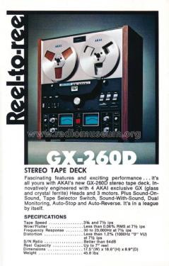 Stereo Tape Deck GX-260D; Akai Electric Co., (ID = 2806869) R-Player