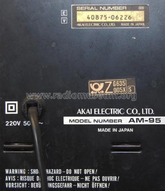 Digital Integrated Amplifier AM-95; Akai Electric Co., (ID = 1874626) Ampl/Mixer