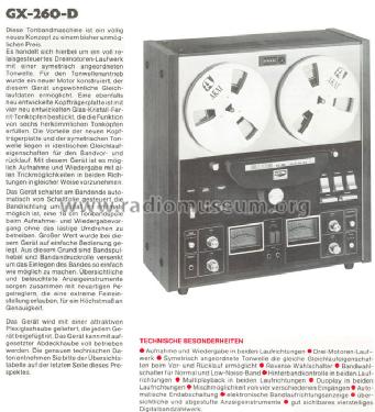 Stereo Tape Deck GX-260D; Akai Electric Co., (ID = 762875) R-Player