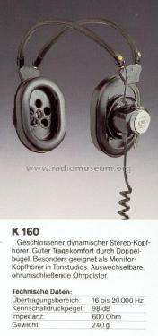 K160; AKG Acoustics GmbH; (ID = 665193) Speaker-P