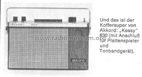 Kessy 830/6700; Akkord-Radio + (ID = 236423) Radio