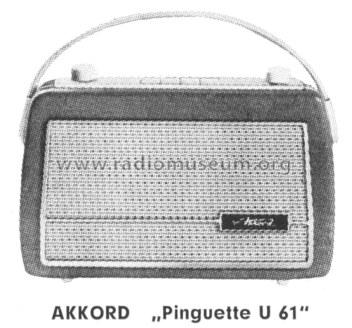 Pinguette U61; Akkord-Radio + (ID = 112069) Radio