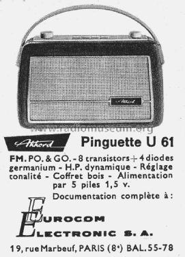 Pinguette U61; Akkord-Radio + (ID = 1145338) Radio