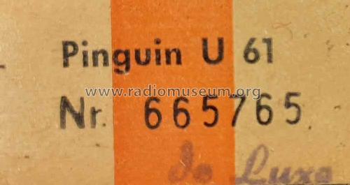 Pinguin U61 de Luxe 511/3100; Akkord-Radio + (ID = 2614516) Radio