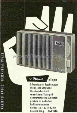 Pippo Type 509 ; Akkord-Radio + (ID = 702617) Radio