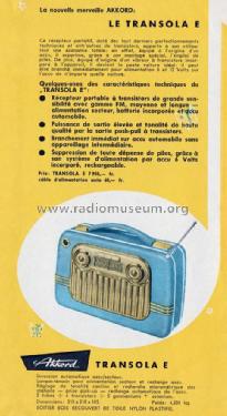 Transola E; Akkord-Radio + (ID = 2437062) Radio