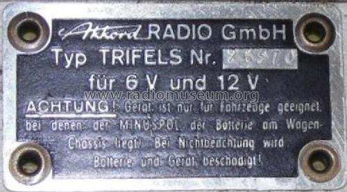 Trifels 59; Akkord-Radio + (ID = 1905601) Radio