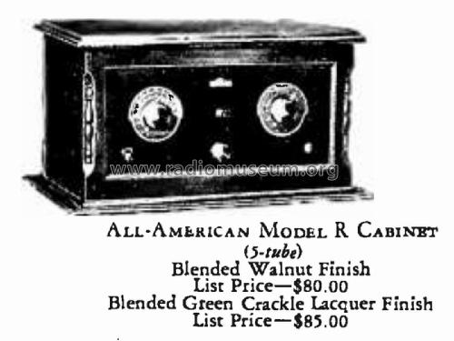 Model R; All American Mohawk, (ID = 1744165) Radio