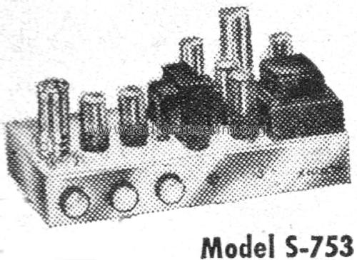 10 Watt Amplifier S-753; Allied Radio Corp. (ID = 2080730) Ampl/Mixer