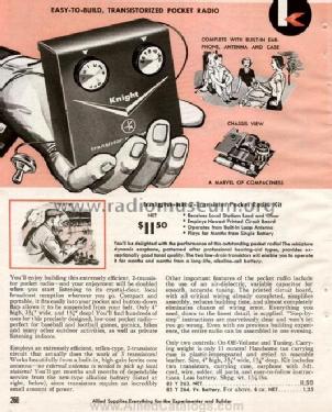 Knight 2 Transistor Radio Kit 83 Y263; Allied Radio Corp. (ID = 1869366) Kit