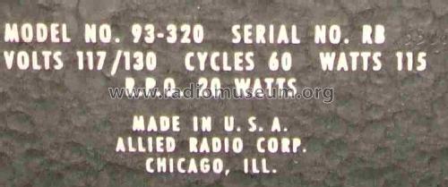 Knight 93-320; Allied Radio Corp. (ID = 769056) Ampl/Mixer