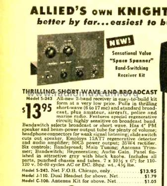 Knight Space Spanner ; Allied Radio Corp. (ID = 3028981) Radio