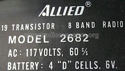 Solid State Eight Band 2682; Allied Radio Corp. (ID = 505209) Radio