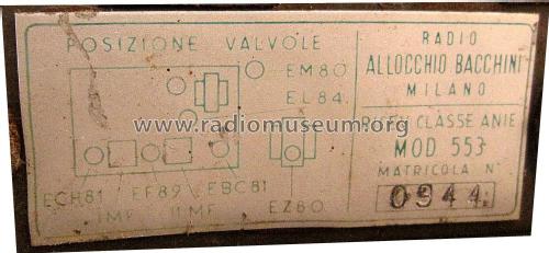 553; Allocchio Bacchini (ID = 1973507) Radio