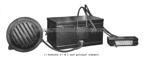 Autonola III ; Allocchio Bacchini (ID = 1225004) Car Radio