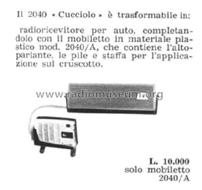 Cucciolo 2040/A; Allocchio Bacchini (ID = 1433417) Speaker-P