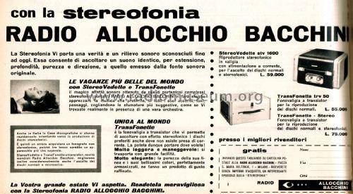 StereoVedette STV1600; Allocchio Bacchini (ID = 2618192) R-Player