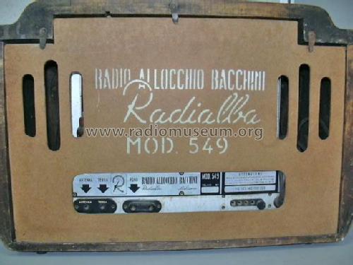 Radialba 549 ; Allocchio Bacchini (ID = 1125146) Radio