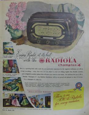 Radiola Champion 4 429MA; Amalgamated Wireless (ID = 1413075) Radio