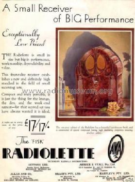 Radiolette C87; Amalgamated Wireless (ID = 1746949) Radio