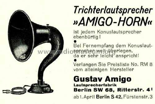 Amigo-Horn ; Amigo, Gustav; (ID = 1513825) Speaker-P