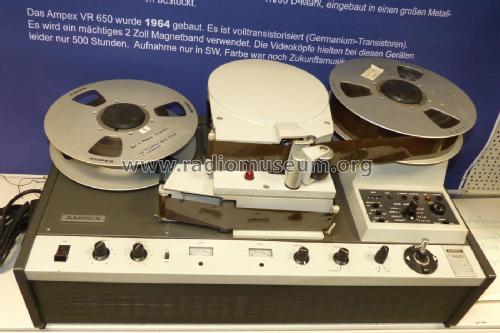 Video Tape Recorder - Magnetisches Bildaufzeichnungsgerät VR650; Ampex; San Carlos, (ID = 2021926) R-Player