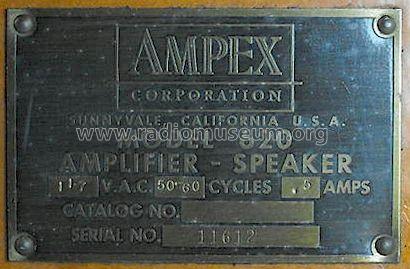 Portable Amplifier-Speaker 620; Ampex; San Carlos, (ID = 1179853) Ampl/Mixer