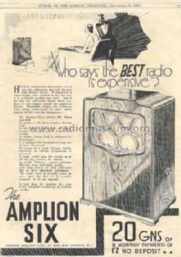 AC Six 6; Amplion, Alfred (ID = 1064684) Radio