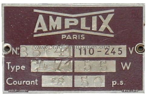 C471; Amplix CGTVE; Paris (ID = 399462) Radio