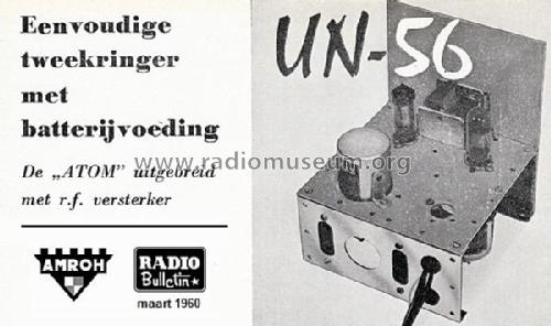 Eenvoudige tweekringer met batterijvoeding UN-56; Amroh NV Radio (ID = 2053430) Radio