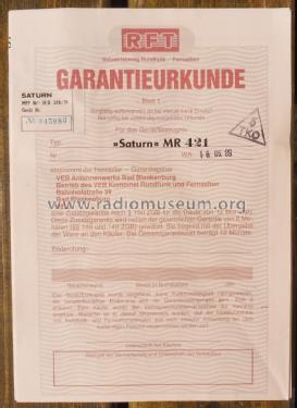 Saturn MR421; Antennenwerke Bad (ID = 2565122) Radio