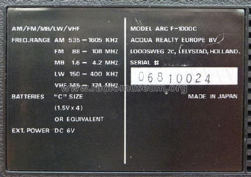 Radio Direction Finder F-1000C; ARC Marine; Lelystad (ID = 2138493) Commercial Re