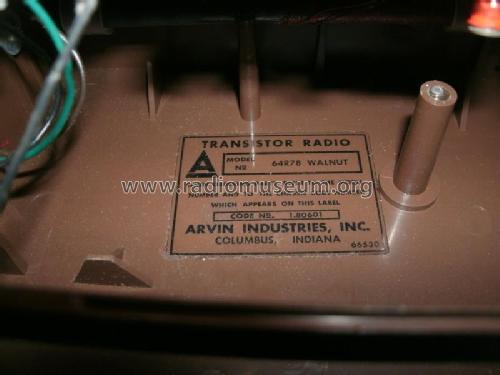 10 Transistor AM/FM Portable 64R78; Arvin, brand of (ID = 1852944) Radio